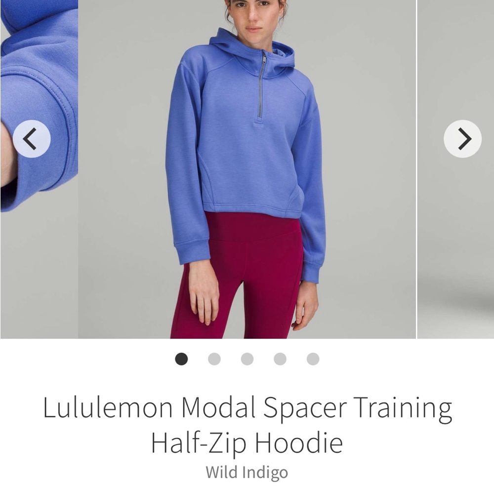 Lululemon Modal Spacer Training Half-Zip Hoodie